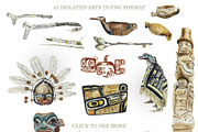 North American Indians. Alaska., an Object Illustration by Budogoshch (Thumbnail 2 of 7)