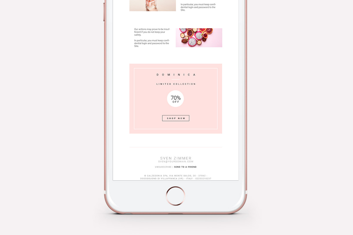 Pink E-newsletter Pack, an Email Template by Swiss_cube (Photo 9 of 11)