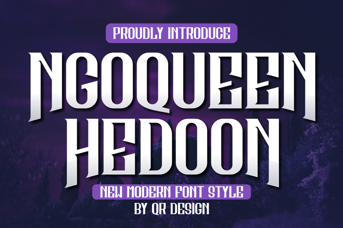 Ngoqueen Hedoon, a Serif Font by QR Design Studio (Photo 1 of 9)
