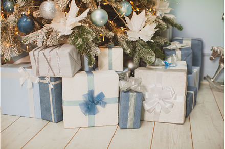 Many Christmas presents under the, a Holiday Photo by oksix