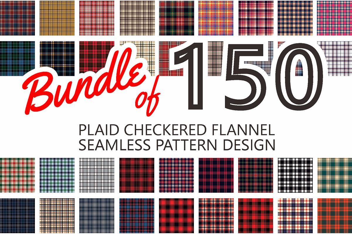 seamless plaid flannel pattern, a Pattern Graphic by Brainware Graphic (Photo 1 of 3)