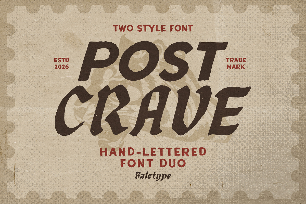Post Crave - Two Style Font, a Blackletter Font by Bale Type (Photo 1 of 10)