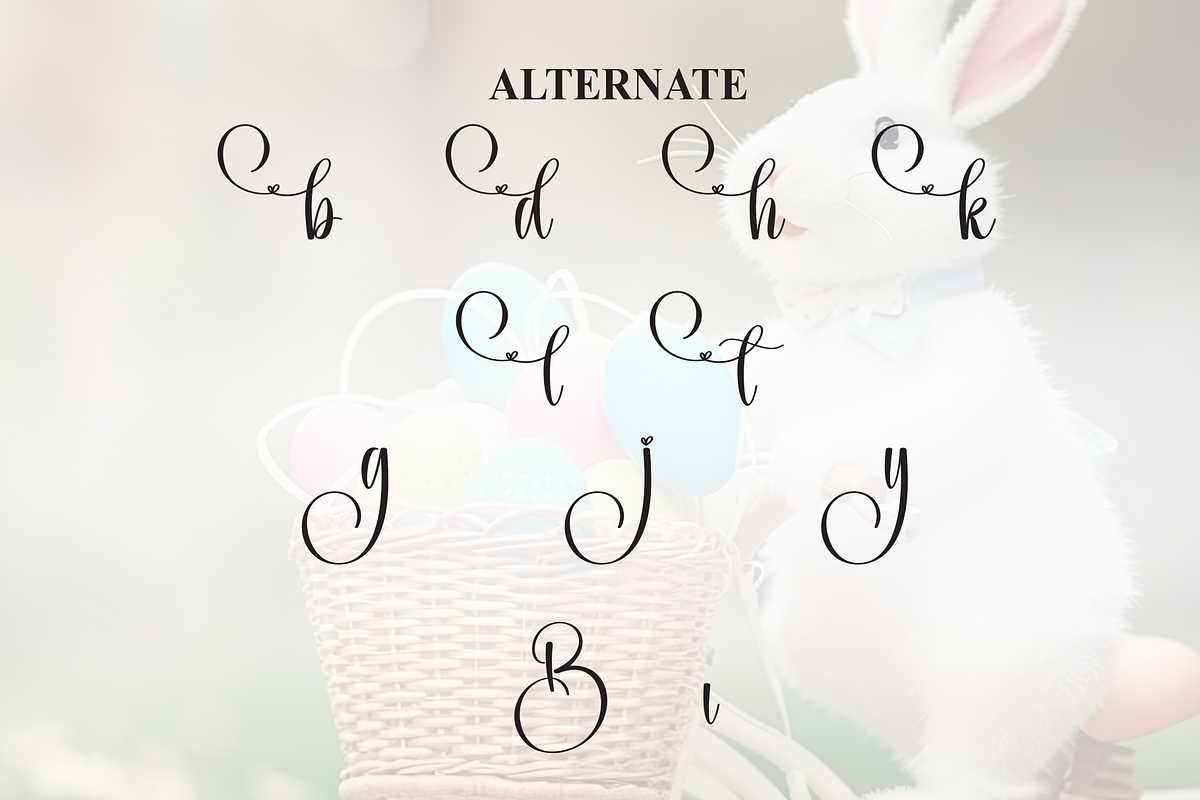 Bunnyish | Script Font, a Handwritten Font by Scratchones (Photo 8 of 9)