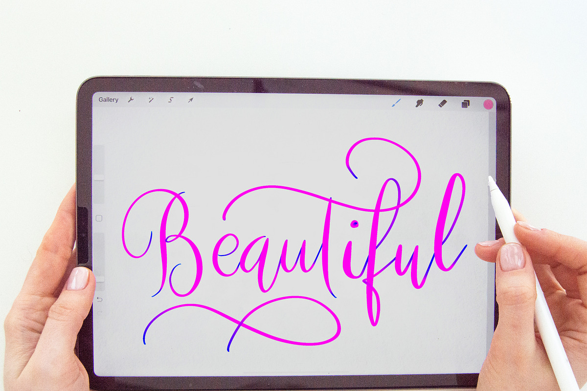 Lettering Brush For Procrete, a Brush Add-On by ValeryDan (Photo 4 of 5)