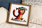 Funny Cat PNG Sublimation, an Illustration by Libby Wishes (Thumbnail 6 of 6)
