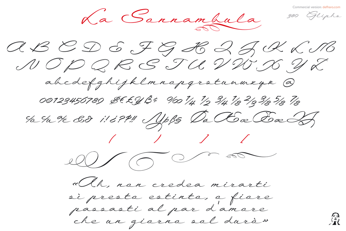 La Sonnambula typeface preview 4