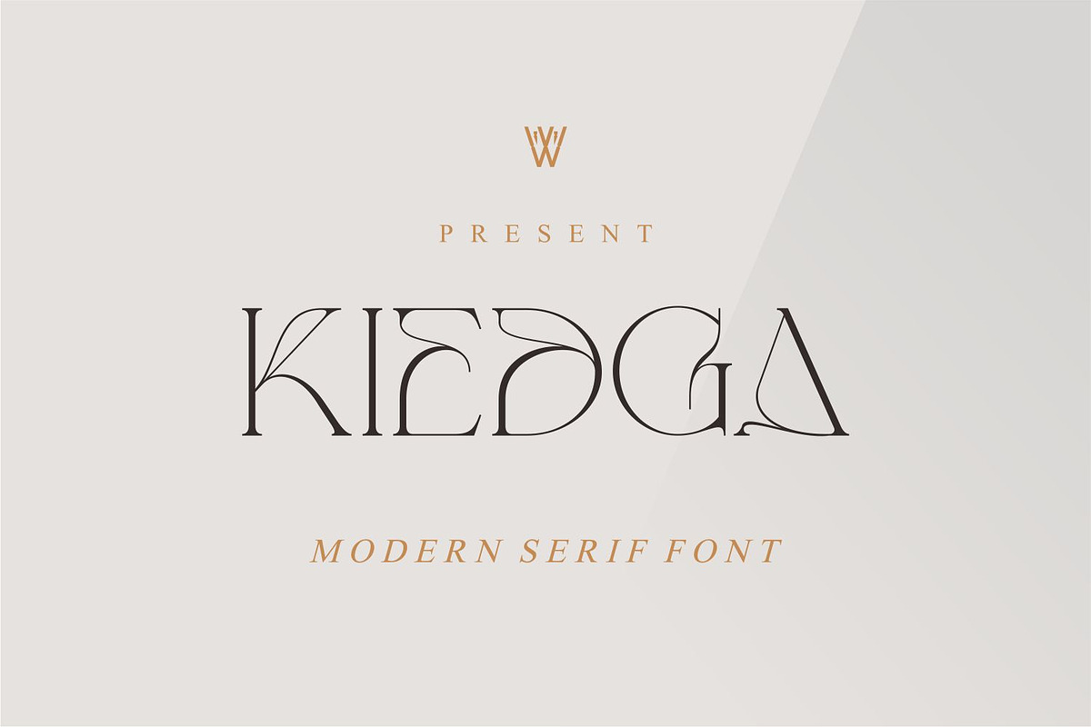 Kiedga Font | Sleek Serif font, a Serif Font by WhymoreArt (Photo 1 of 8)