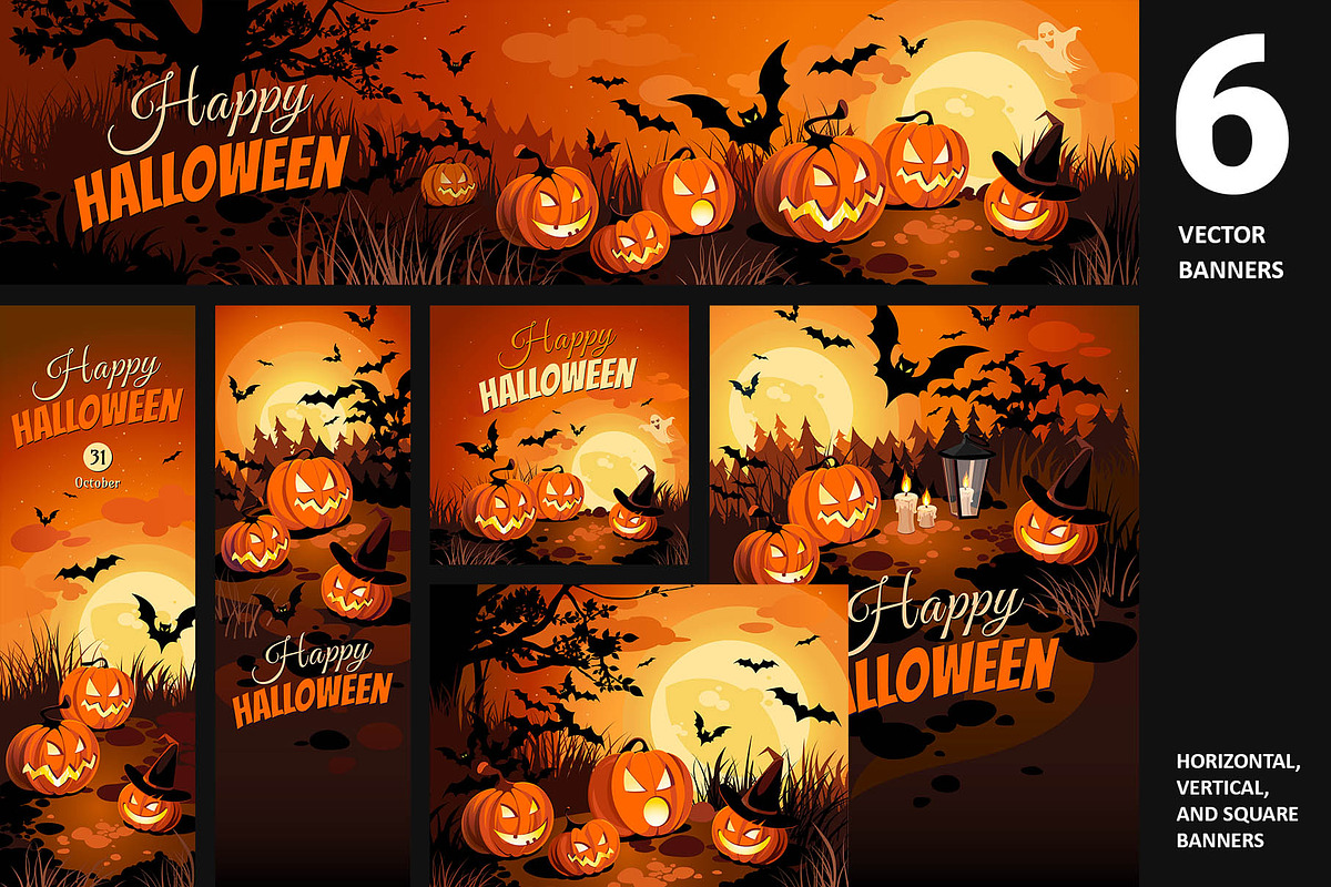 Halloween. Banners, a Background Graphic by Yulia Ogneva (Photo 1 of 4)
