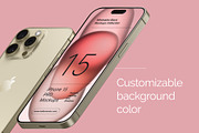 iPhone PRO 15 Mockup Collection, an iPhone Mockup by Mocku (Thumbnail 6 of 14)