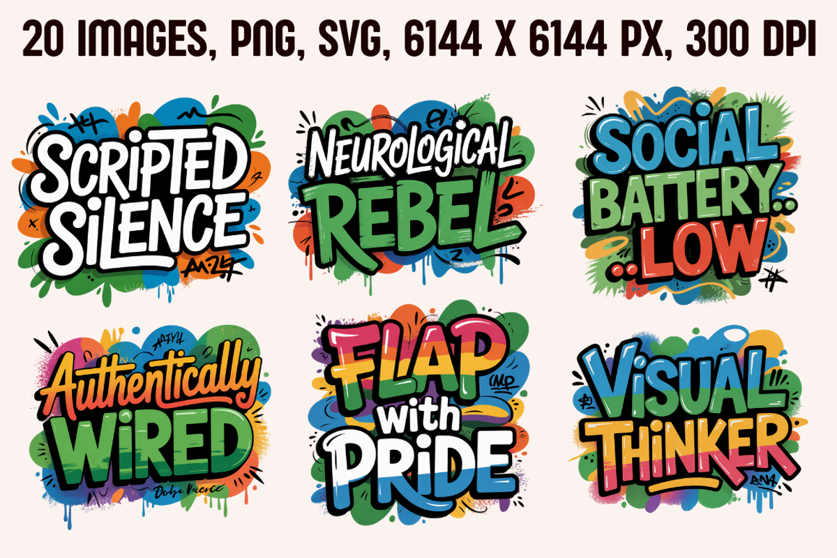 Autism Awareness Graffiti Quotes, an Object Graphic by PrintHaven Designs (Photo 4 of 10)