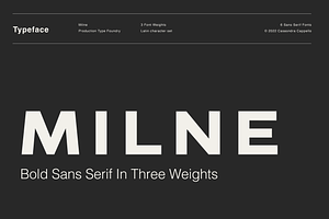 Milne - A Bold Sans Serif