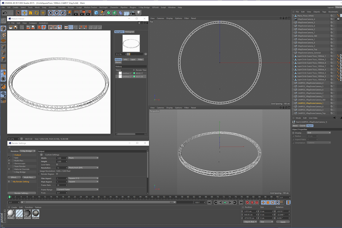 Circle Square Truss Diameter 1000cm, a Furniture 3D Model by akerStudio (Photo 13 of 14)