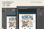 Folk Art Bowling Tournament Flyer, a Flyer Template by Hole Hope Design (Thumbnail 4 of 5)