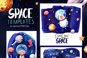 Space! Watercolor Set