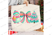 Snowman, Bow and Tree Christmas Png, an Illustration by Libby Wishes (Thumbnail 6 of 7)