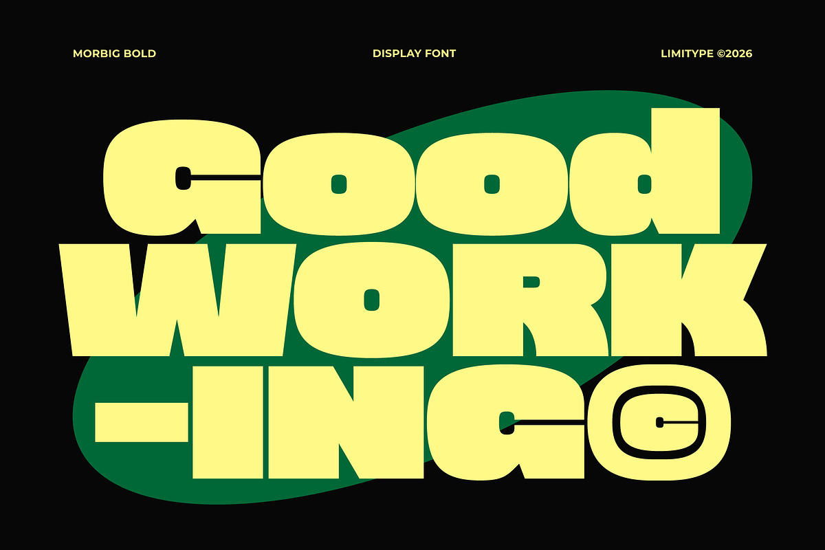 Morbig - Bold Display Font, a Sans Serif Font by limitype (Photo 2 of 12)