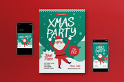 Green Quirky Xmas Party Flyer Set, a Flyer Template by graphicook (Thumbnail 3 of 3)