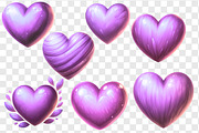 Pink hearts PNG set cliparts, an Object Graphic by LoLoArt (Thumbnail 2 of 3)