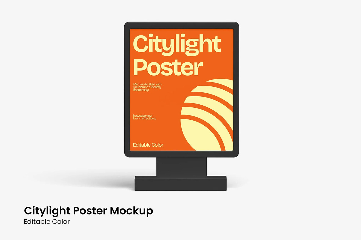 Citylight Poster Mockup, an Advertising Mockup by renderstockmarket