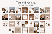 Instagram Post Template Boho Canva, a Social Media Template by HerstedHertz (Thumbnail 2 of 9)