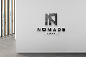 Logo Mockup Sign 3D Hall Office