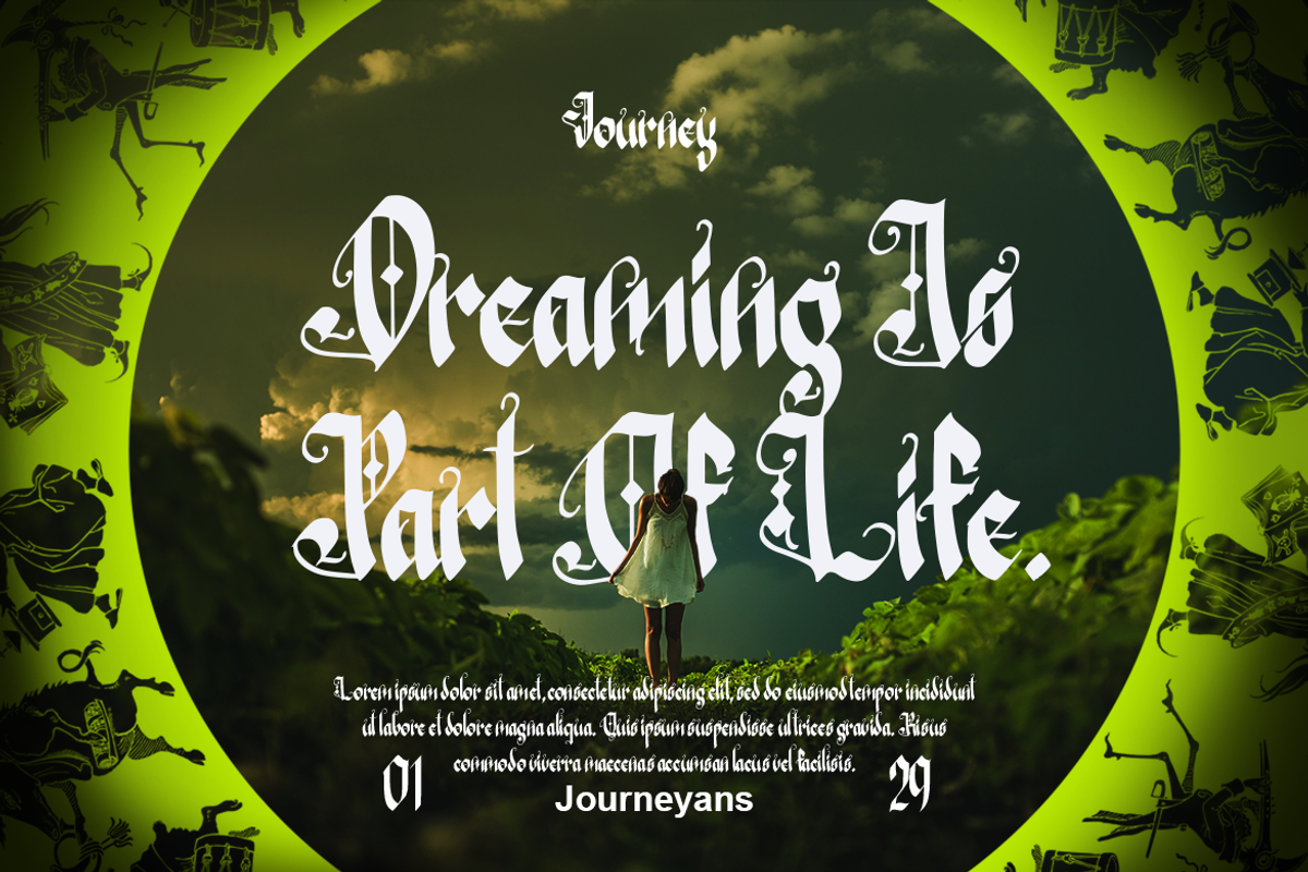 Fairy Tail - Special Fantasy Font, a Blackletter Font by Meizzaluna Design (Photo 2 of 9)