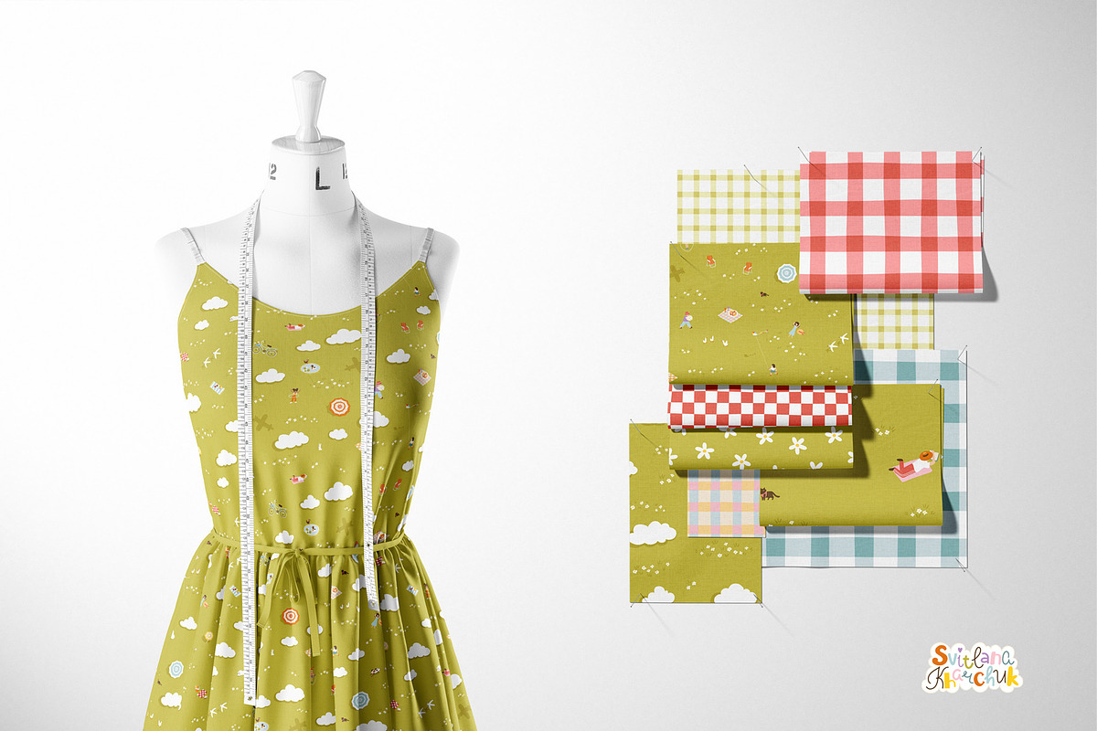 Summer Meadow Flatlay Lifestyle Set, a Pattern Graphic by Svitlana Kharchuk (Photo 2 of 16)