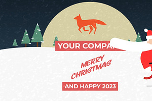 Santa Walking Snow Logo Reveal AEP, a Templates & Theme by Josep Motion