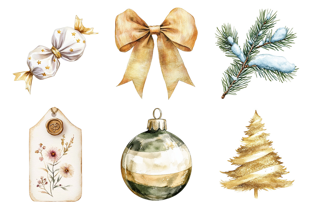 Aesthetic Christmas Clipart, an Illustration by Daily.Designs (Photo 5 of 5)