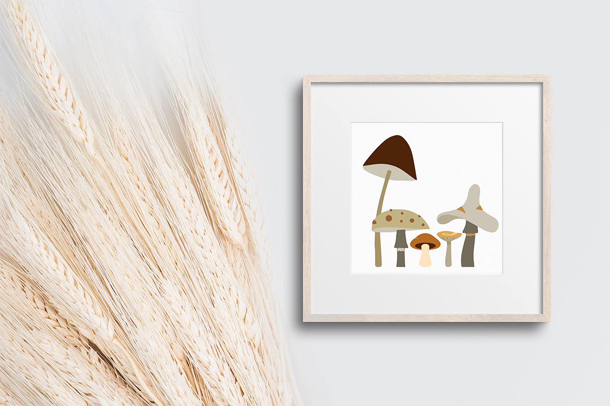 Mid Century Modern Mushrooms, an Object Illustration by Jennadesigns (Photo 15 of 16)
