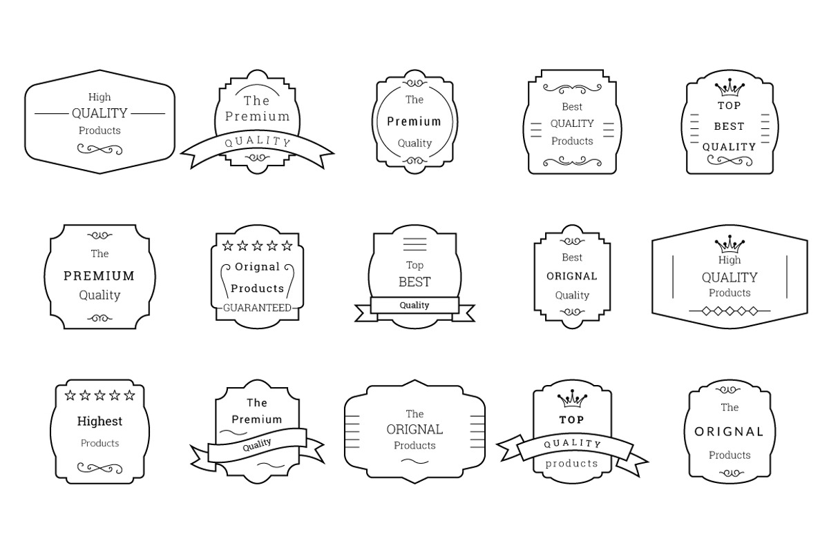 85 Premium Quality Badges and Labels preview 3