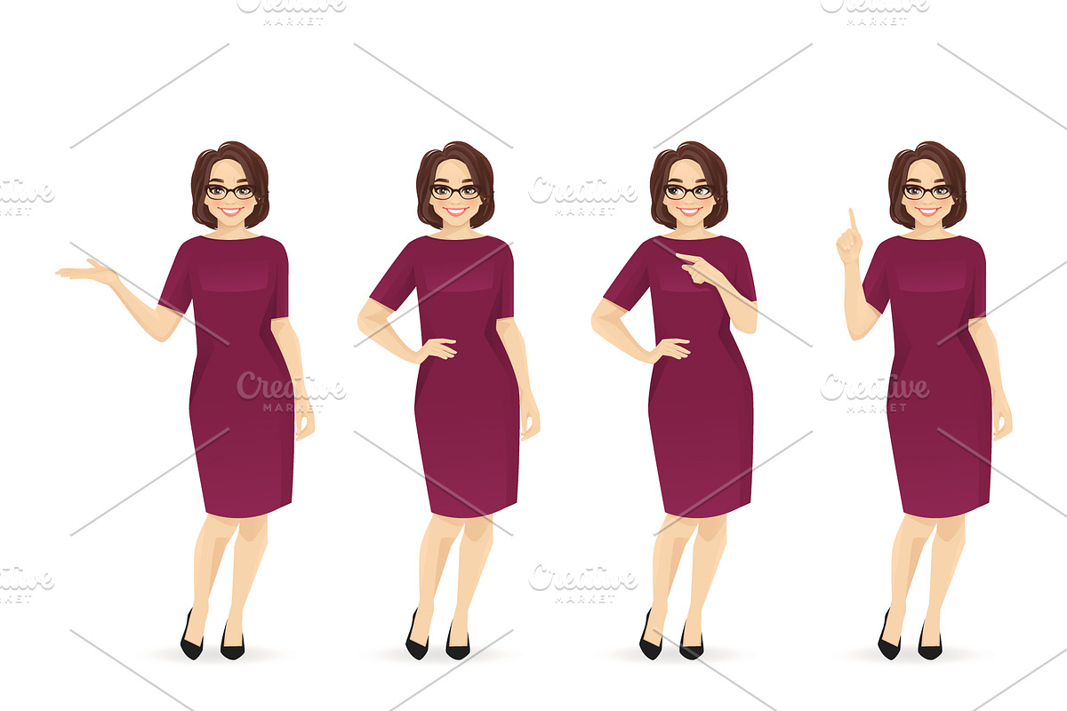Business mature woman kit, a Technology Illustration by Volha Hlinskaya (Photo 2 of 9)