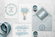 Forget Me Not Watercolor Clipart, an Illustration by Daryartsy (Thumbnail 3 of 8)