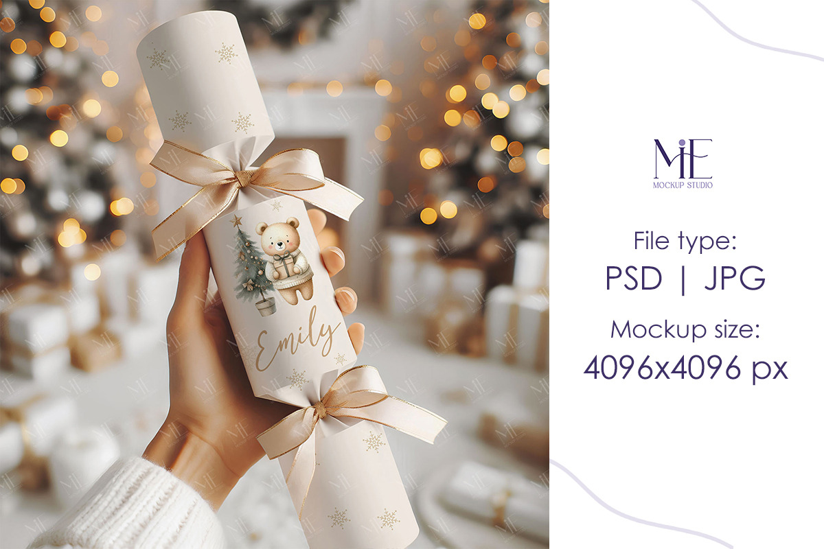 Christmas Crackers Mockup Gift PSD, a Mockup by Mie Mockup Studio (Photo 4 of 5)