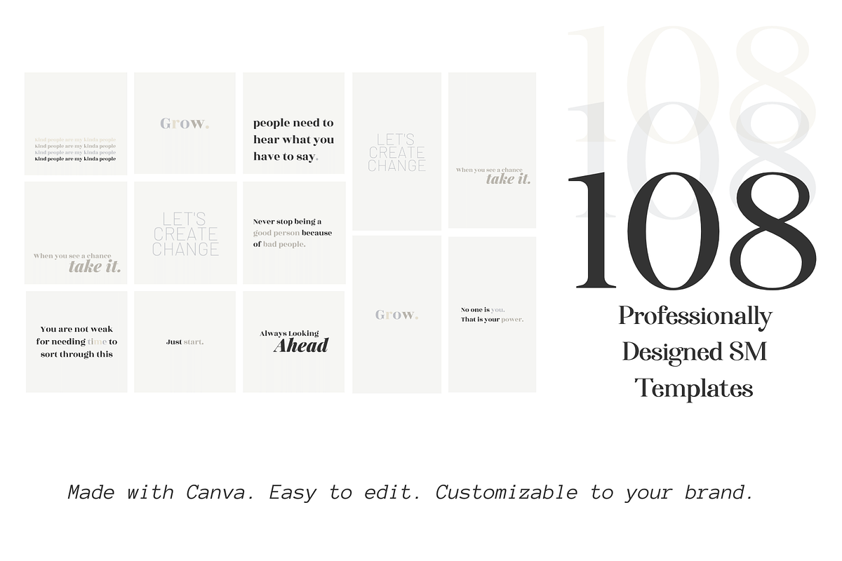 108 Canva Templates - Quotes, a Social Media Template by Candor Creative (Photo 2 of 4)