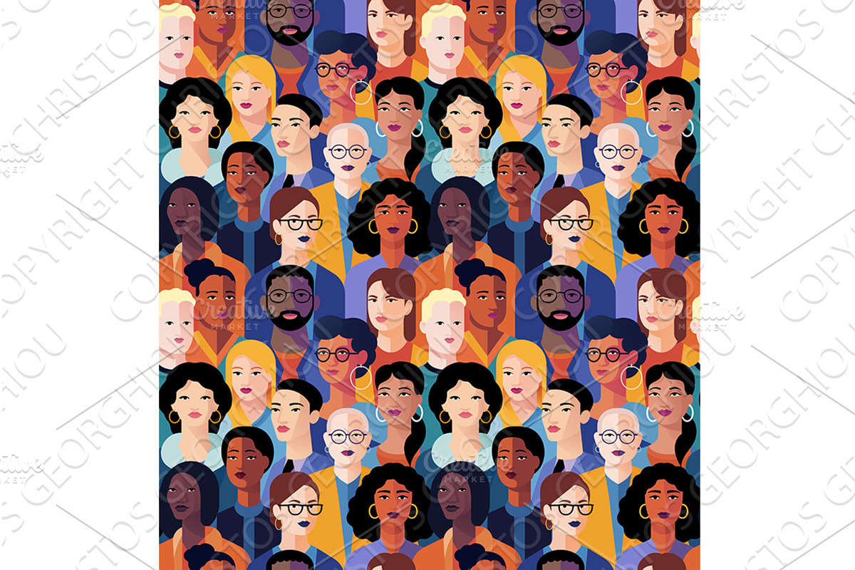 People Group Crowd Diversity, a Person Illustration by Christos Georghiou