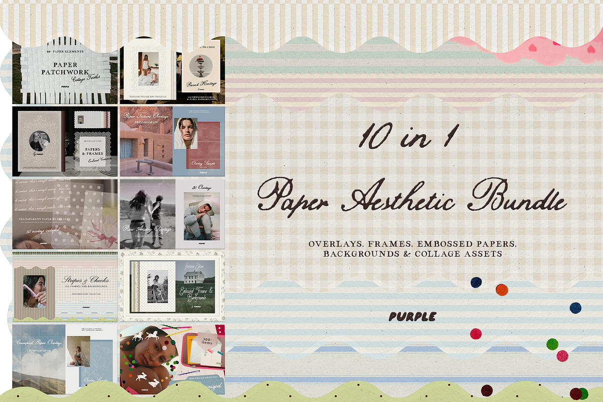 Paper Aesthetic Bundle: 10 in 1, an Object Graphic by Purple (Photo 1 of 21)