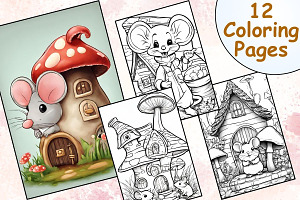 Charming Rat House Coloring Pages