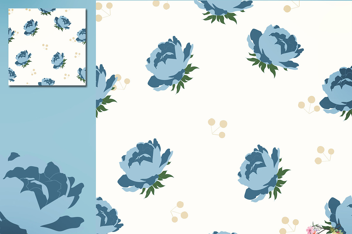 28 EPS/JPG flowers background., a Pattern Graphic by Theraphosath (Photo 4 of 15)