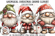 Whimsical Christmas Gnome Clipart, an Illustration by OK Design (Thumbnail 1 of 6)
