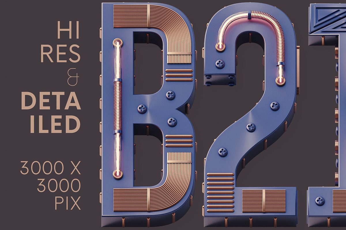 Condensed Future - 3D Lettering, a Graphic by MIIM (Photo 2 of 8)