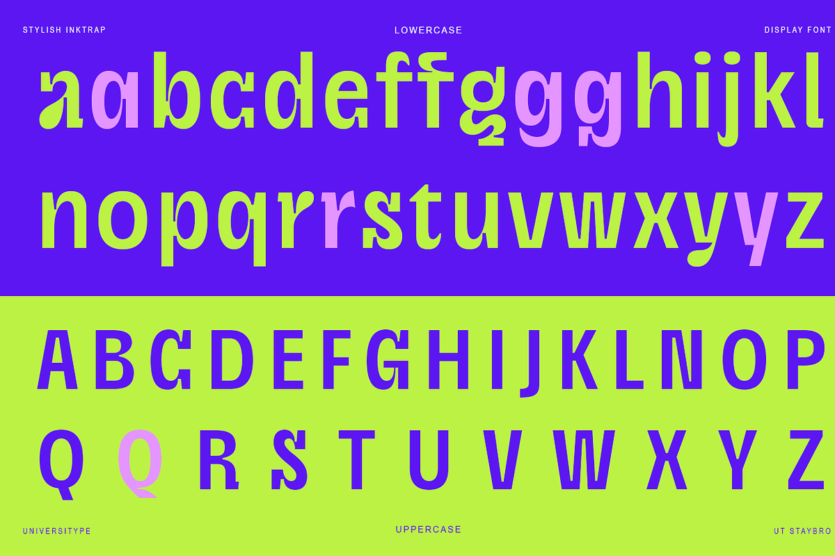 UT Staybro - A Stylish Inktrap Font, a Sans Serif Font by Universitype (Photo 4 of 12)