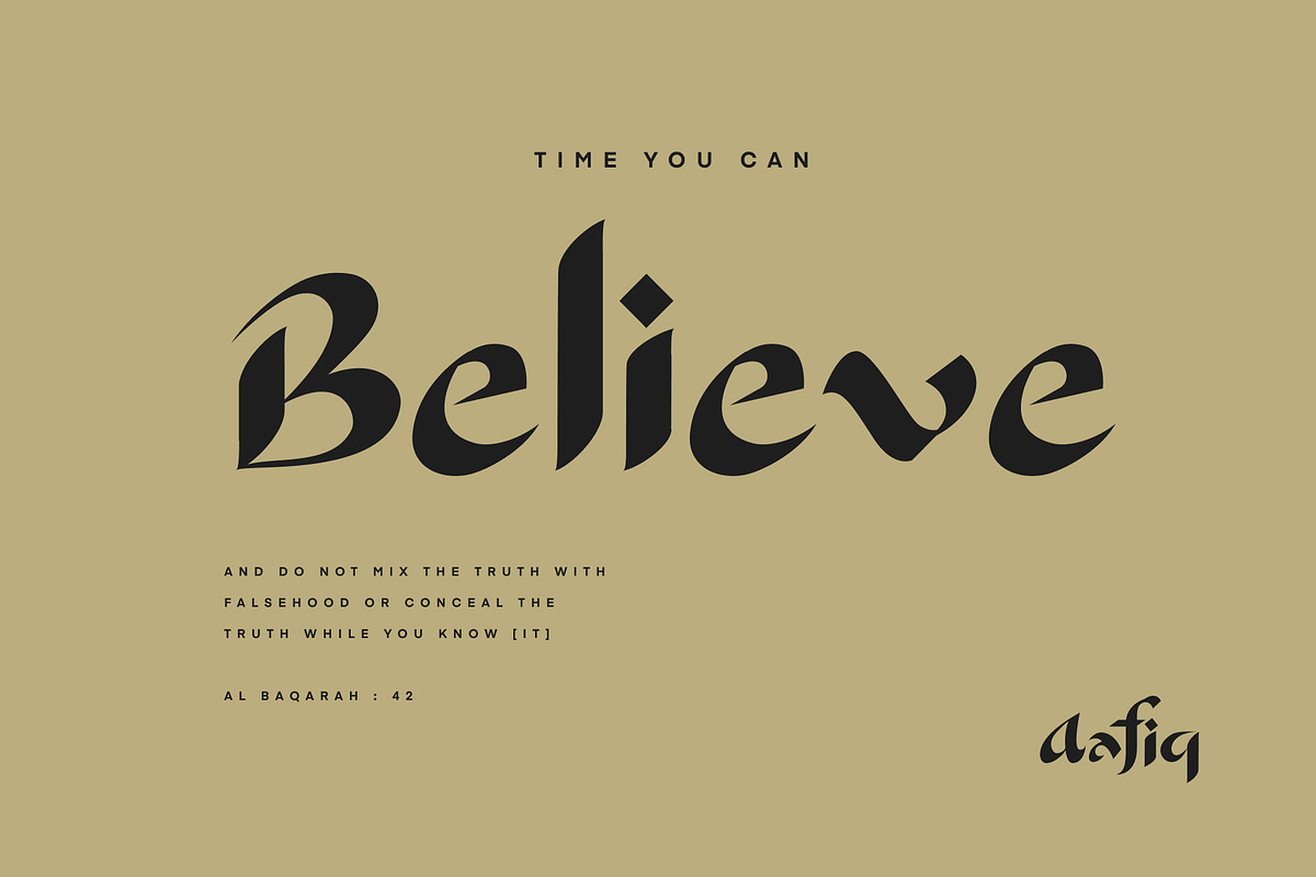 Aafiq - Islamic Serif Typeface, a Serif Font by delipensil (Photo 2 of 10)
