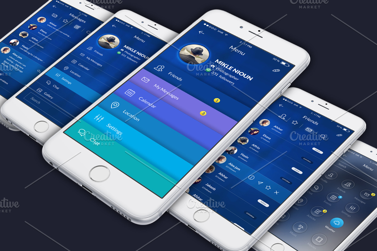 UI Mobile 5 Background, an UI Kit Template by Alireza Farzad (Photo 5 of 7)