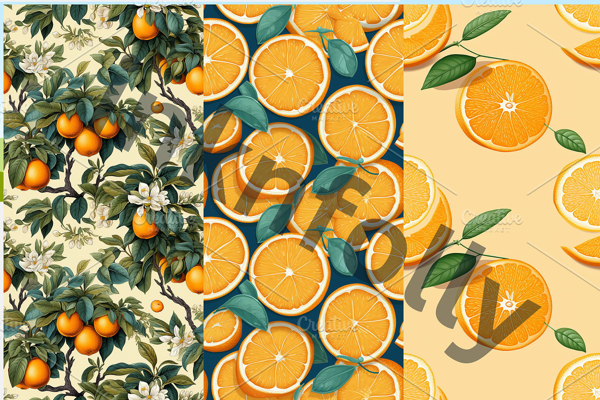 11 Orange Repeating Seamless Pattern, a Pattern Graphic by Inknfolly