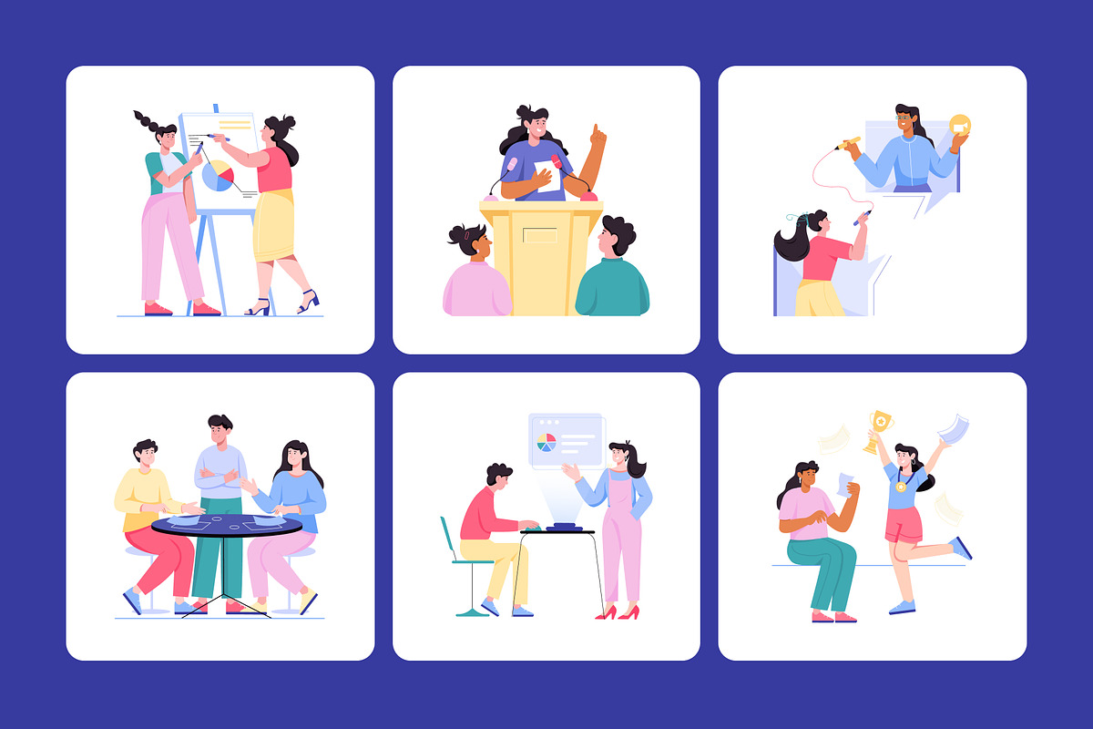 40 Animated Business Flat, a Finance Illustration by Brickclay (Photo 3 of 4)