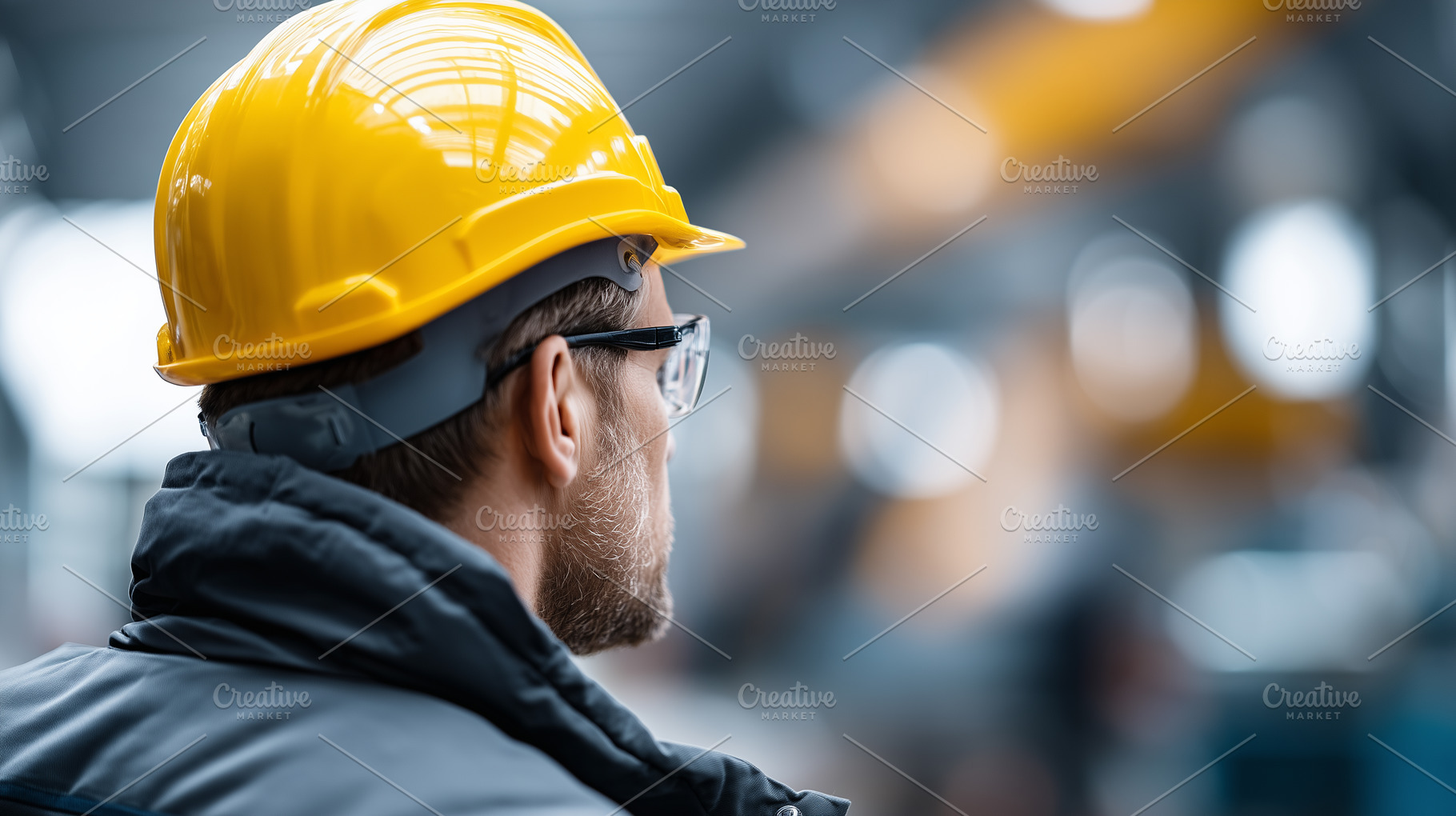 Construction worker in yellow hard, an Industrial Photo by MistyDay
