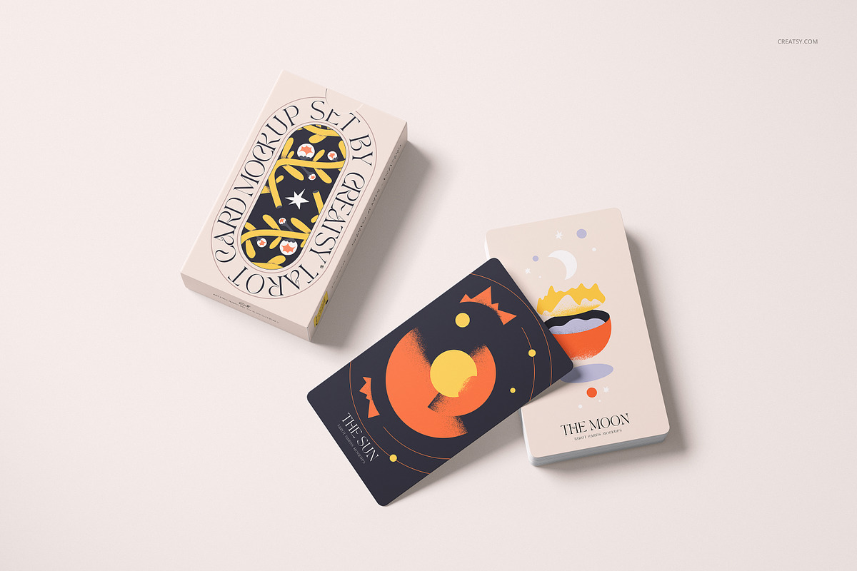Tarot Cards Mockup Bundle, a Merchandise Mockup by creatsy5 (Photo 24 of 42)