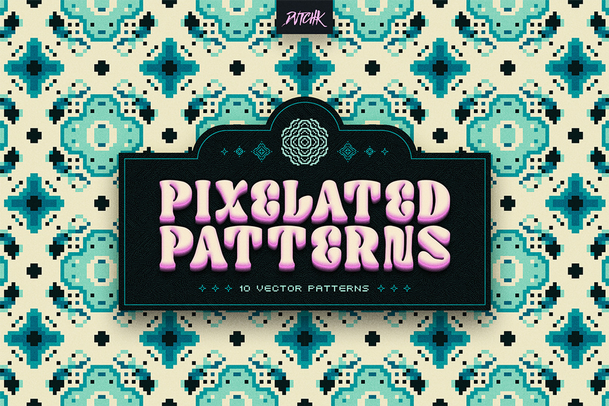 Pixel Mosaic Patterns | Vol. 07, a Pattern Graphic by dvtchk (Photo 2 of 10)