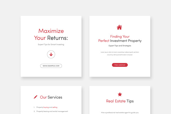Minimal Real Estate Social Media preview 3